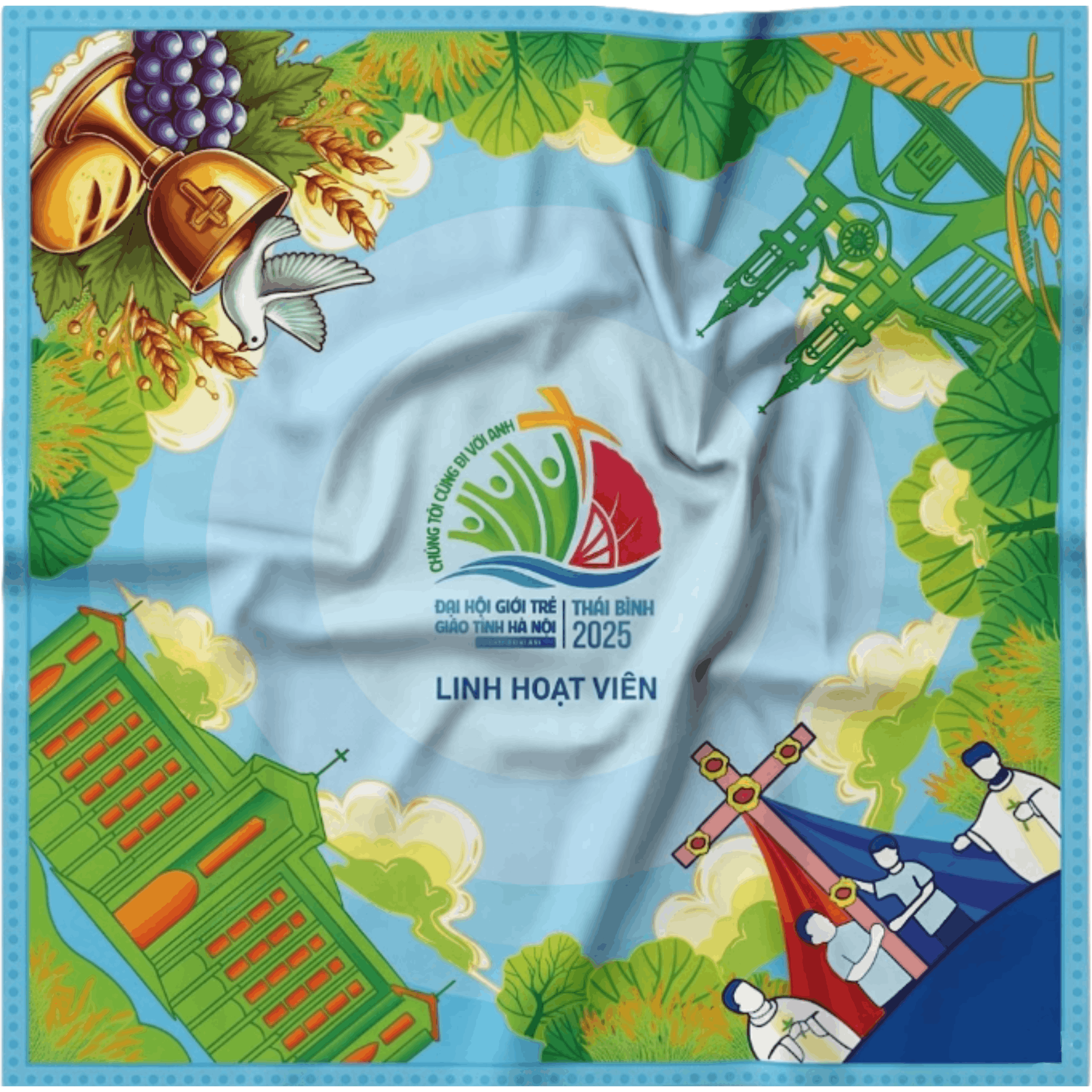 Khăn vân gỗ bandana K37